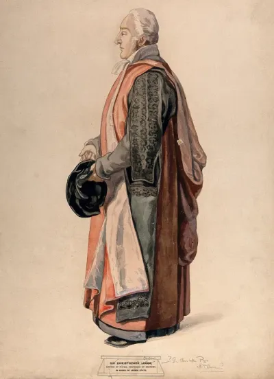 A doctor of physic of Oxford in his ceremonial robes, Oxford