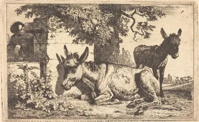 A Donkey by a Water Well