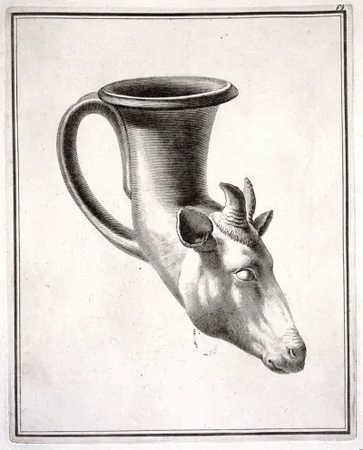 A drinking-horn (rhyton) in the form of the head of a deer