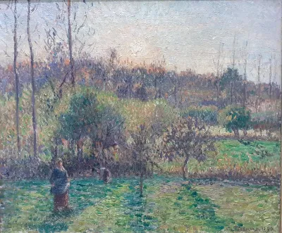 À Eragny, dans mon pré, soleil couchant