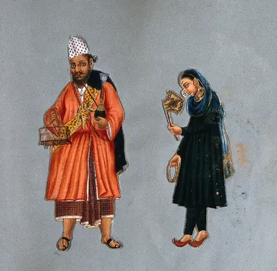 A Fakir man and wife of south India
