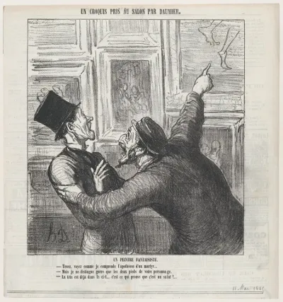 A fantastic painter, from 'A sketch from the Salon,' published in Le Charivari, May 11, 1865