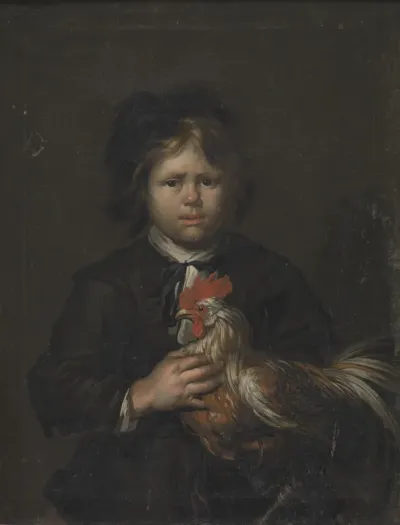 A Farm Boy with a Cock