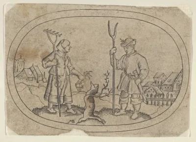 A Farmer and a Villager, from "Das Bossenbüchlein"