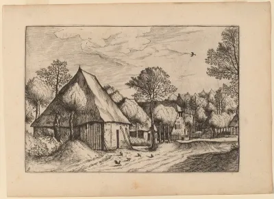 A Farmyard with a Draw Well