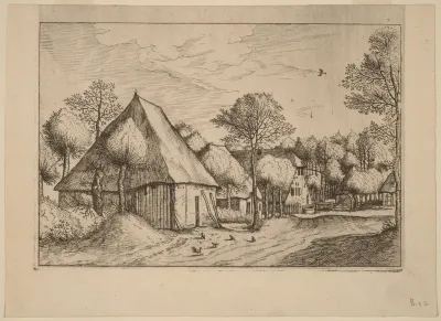 A Farmyard with a Draw Well