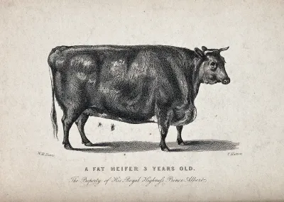 A fat, 3 year old heifer