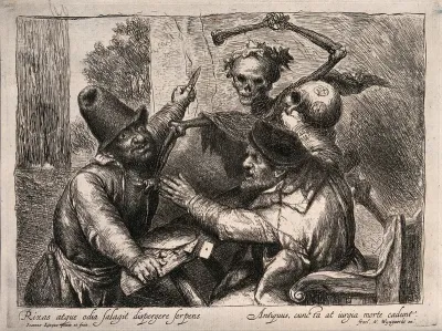 A fatal fight between two men is caused by a game of cards