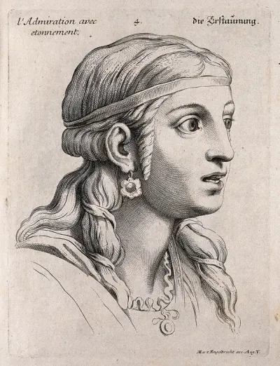 A female face expressing admiration tinged with astonishment