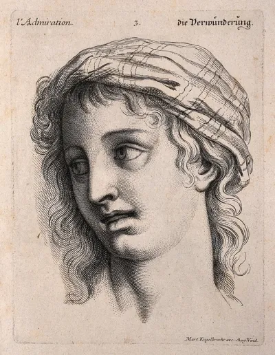 A female face expressing admiration