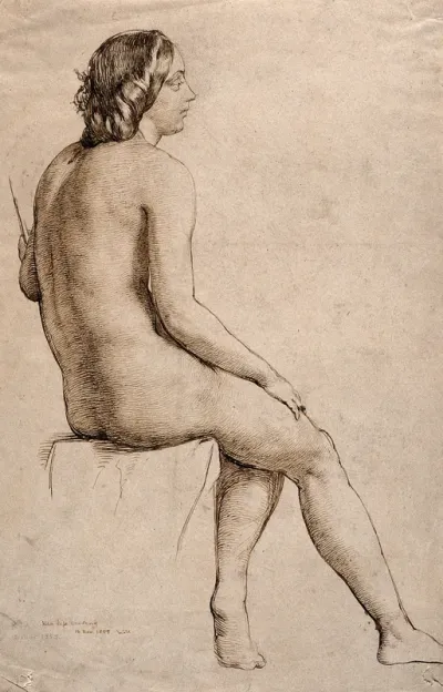 A female nude seen from behind