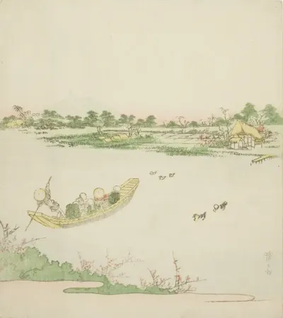 A Ferryboat Crossing the Sumida River