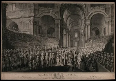 A festive procession in honour of George III in St
