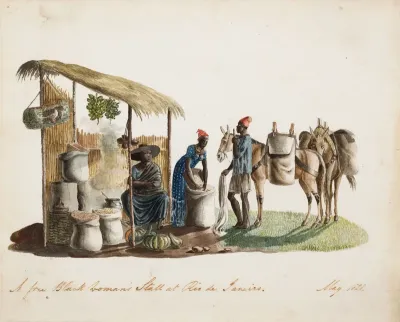 A free Black Woman´s Stall at Rio de Janeiro