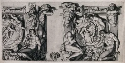 A frieze showing the flaying of Marsyas
