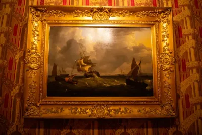 A Frigate and other Vessels in a Squall