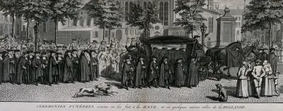 A funeral in the city of the Hague in Holland