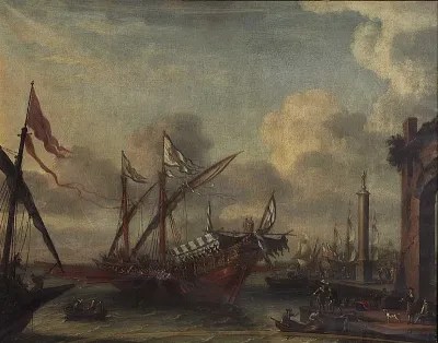 A Galley off a Mediterranean Port