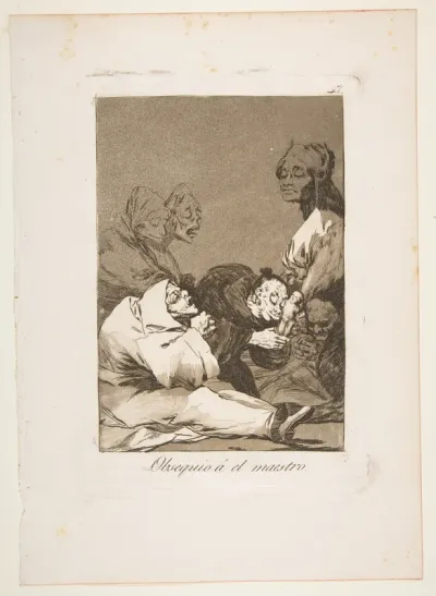 A Gift for the Master, Plate 47 from Los Caprichos