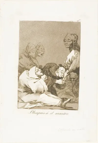 A Gift for the Master, plate 47 from Los Caprichos