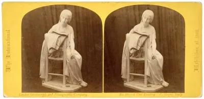 "A Girl Reading. Pietro Magni, Sculptor"