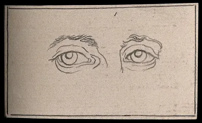 A girl's eyes. Drawing, c. 1794