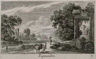 A grape harvest; representing September