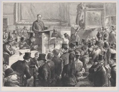 A Great Picture Sale at Christie's, from "The Graphic"