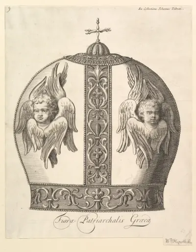 A Greek Patriarchal Crown – Tiara Patriarchalis Graeca (Aubry de La Mottraye's "Travels throughout Europe, Asia and into Part of Africa...," London, 1724, vol. I, plate 9)