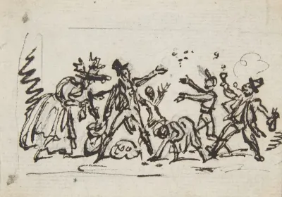 A group of figures