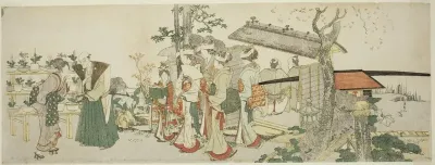 A Group of Young Women Entering the Garden of a Horticulturist