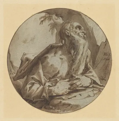 A Hermit Saint (Jerome?)