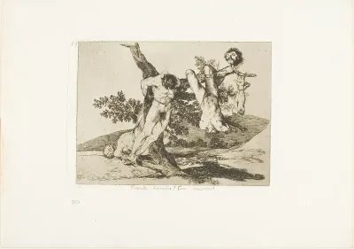 A Heroic Feat! With Dead Men!, plate 39 from The Disasters of War