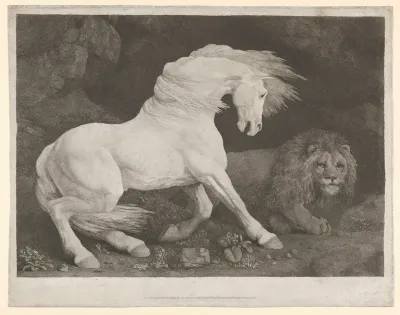 A Horse Affrighted at a Lion