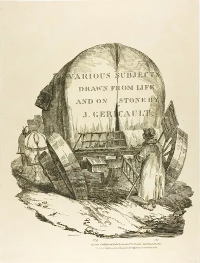 A Horse-Drawn Wagon, Title Page for Various Subjects Drawn from Life and on Stone (The English Suite)