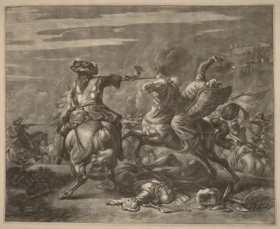 A Horseman Shooting a Turk from His Horse