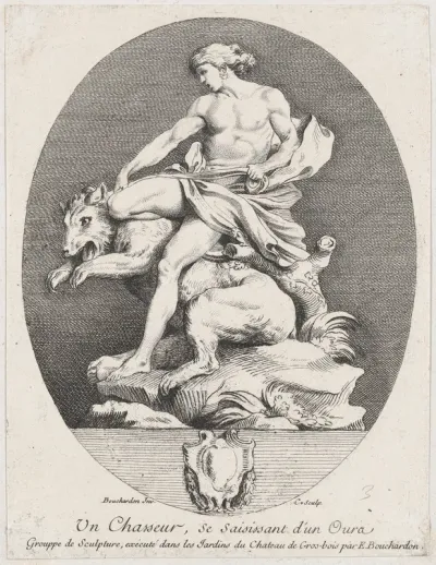 A Hunter Grabbing a Bear, from "Group of Subjects Drawn From Antiquity"