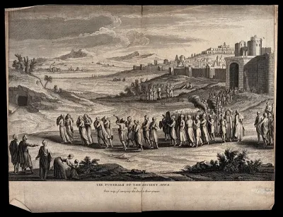 A Jewish funeral outside the ancient Jerusalem