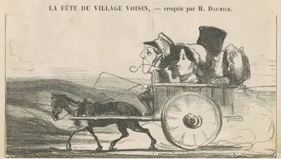 A la campagne, pas de grèves de cochers ... (recto); Villageois économies se contentant ... (verso)