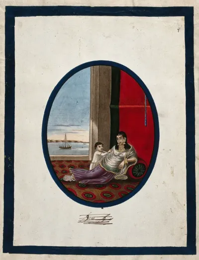 A lady of pleasure waiting for her lover