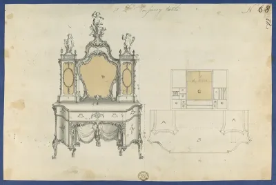 A Lady's Dressing Table, from Chippendale Drawings, Vol. II