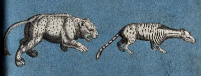 A leopard and an unidentified animal