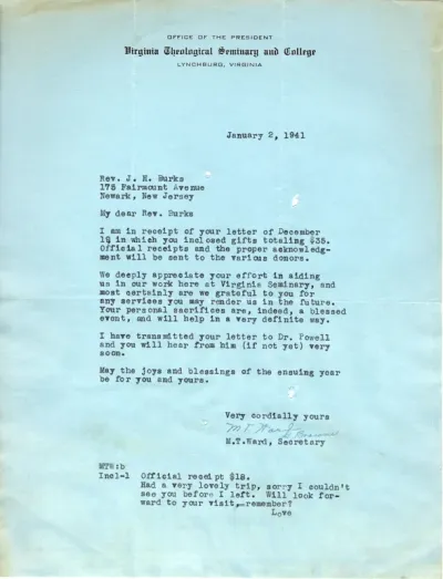 A Letter from James Ward