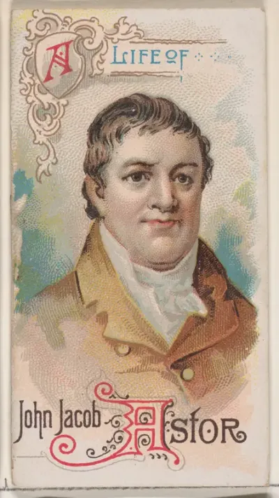 A Life of John Jacob Astor, from the Histories of Poor Boys and Famous People series of booklets (N79) for Duke brand cigarettes