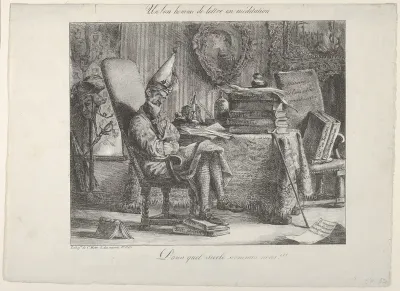 A Literary Fellow Meditating