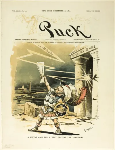 A Little Ajax for a Cent Defying the Lightning, from Puck
