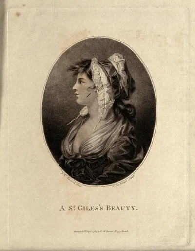 A lower class young woman; representing the St Giles's area of London