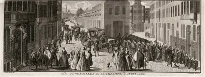 A Lutheran funeral in the city of Augsburg