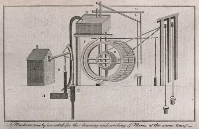 A machine for the draining and working of mines