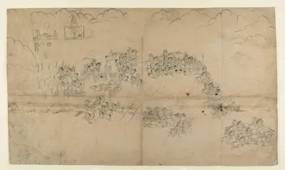 A Maharana and His Retinue Hunting Boar